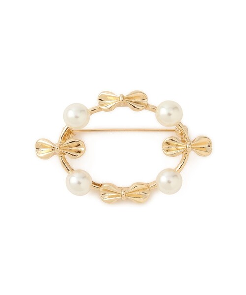 ROPE' PICNIC(ロペピクニック)の「リボンパールブローチ(ブローチ/コサージュ・レディース・シルバー/ゴールド・FREE)」の7枚目の写真