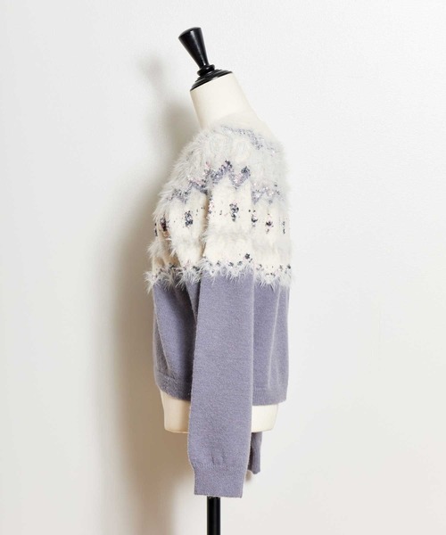 NOELA（ノエラ）の「ノルディック柄ニット（ニット/セーター・レディース・オフホワイト/チャコールグレー/ブルー・フリー）」の13枚目の写真