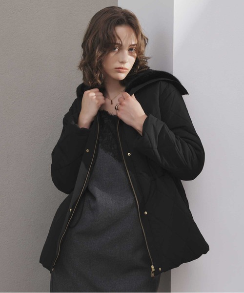 NOELA(ノエラ)の「ファー襟付き中綿コート(その他アウター・レディース・オフホワイト/キャメル/ブラック・M/S)」の4枚目の写真