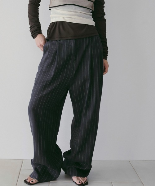 Linen Tuck Pants（その他パンツ）｜anuke（アンヌーク）の