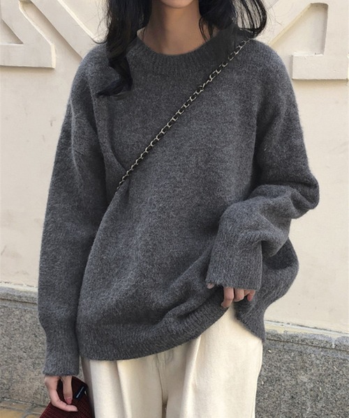NANEA(ナネア)の「プチハイネックドロップショルダーニットプルオーバー(ニット/セーター・レディース・ホワイト/ブラック/グレー/ベージュ/イエロー/アイボリー/ワインレッド/ライトイエロー・フリー)」の5枚目の写真