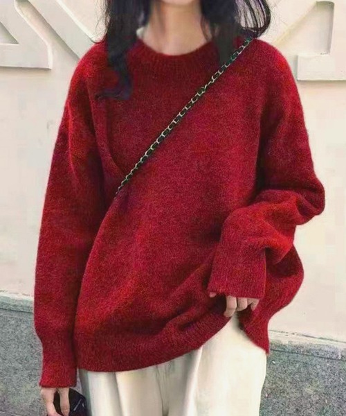 NANEA(ナネア)の「プチハイネックドロップショルダーニットプルオーバー(ニット/セーター・レディース・ホワイト/ブラック/グレー/ベージュ/イエロー/アイボリー/ワインレッド/ライトイエロー・フリー)」の8枚目の写真