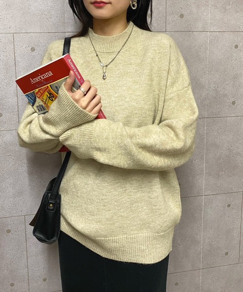 NANEA(ナネア)の「プチハイネックドロップショルダーニットプルオーバー(ニット/セーター・レディース・ホワイト/ブラック/グレー/ベージュ/イエロー/アイボリー/ワインレッド/ライトイエロー・フリー)」の21枚目の写真
