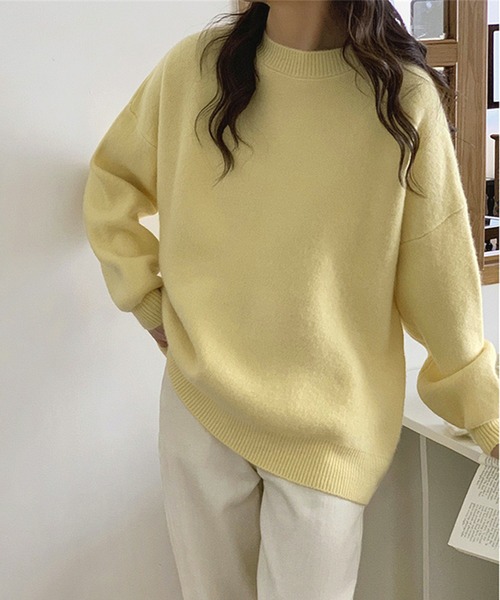 NANEA(ナネア)の「プチハイネックドロップショルダーニットプルオーバー(ニット/セーター・レディース・ホワイト/ブラック/グレー/ベージュ/イエロー/アイボリー/ワインレッド/ライトイエロー・フリー)」の15枚目の写真