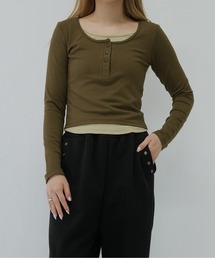 Enewd nina | バイカラーレイヤード風トップス(Tシャツ/カットソー)