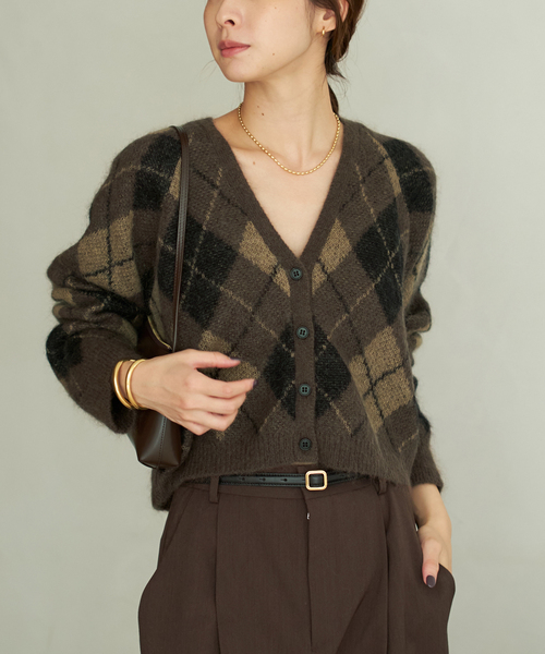 Plage APIECE APART ローゲージカーディガン◆新品未使用 田中亜希子さんコラボ ]ショート＆ロング丈 UVカットセミシアーニット
