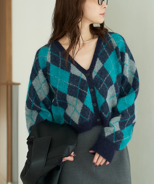plage（プラージュ）の「Argyle mini カーディガン（カーディガン/ボレロ・レディース・ブルー系その他/ブラウン・FREE）」の17枚目の写真