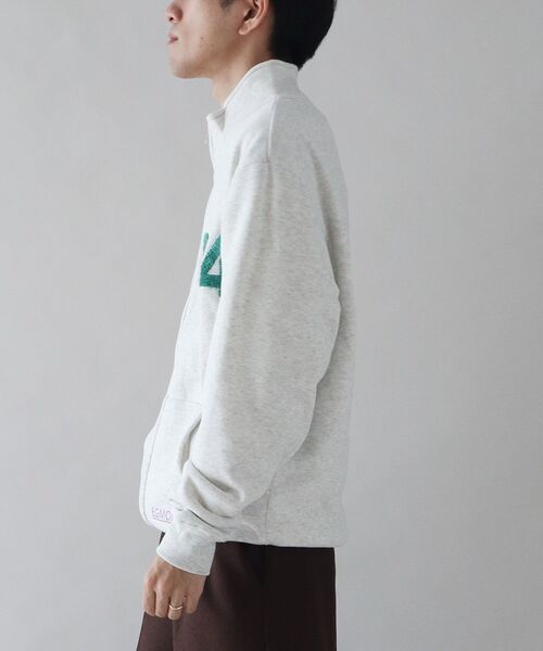 CRAFT STANDARD BOUTIQUE（クラフトスタンダードブティック）の「サガラ刺繍ZIPブルゾン（ブルゾン・メンズ・ホワイト系その他/杢グレー・L/LL）」の4枚目の写真