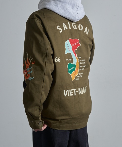 セール】【HOUSTON】51351 VIETNAM JACKET（MAP）ベトナムジャケット