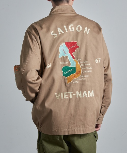 セール】【HOUSTON】51351 VIETNAM JACKET（MAP）ベトナムジャケット