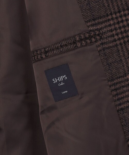 SHIPS 『新品☆ホロウ ウール ステンカラーコート ブラウン』Lサイズ シップスカラーズ SHIPS Colors SHIPS Colors:ホロウ ウール ステン