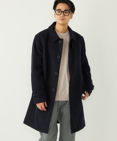 SHIPS Colors:ホロウ ウール ステンカラーコート（ステンカラーコート