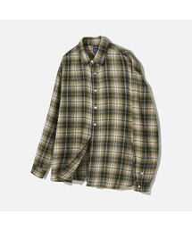 AGOD（エージーオーディー）の「オーバーサイズフランネルチェックシャツ[カーキ]（シャツ/ブラウス）」