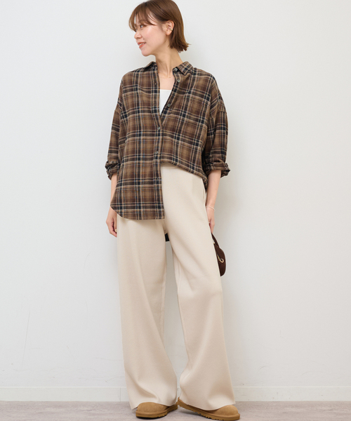 JOURNAL STANDARD relume(ジャーナルスタンダード レリューム)の「【MULTI FUNC+】セミワイドニットパンツ(その他パンツ・レディース・アイボリー/ネイビー/ブラウン・FREE)」の19枚目の写真