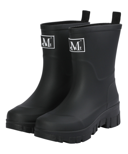 バデルゴムパッチミドルレインブーツ