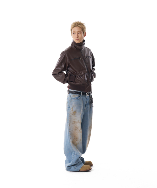 AAKAM（アーカム）の「Western Collar Leather Jacket (Brown)（ライダースジャケット・レディース・その他・1/2）」の7枚目の写真