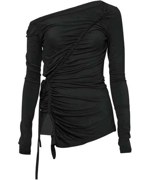 FLAREUP(フレアアップ)の「Handmade Twisted One-Shoulder Long Sleeve (FL-117_Black)(Tシャツ/カットソー・レディース・ブラック・FREE)」の2枚目の写真