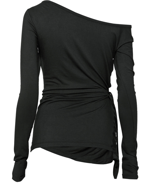 FLAREUP(フレアアップ)の「Handmade Twisted One-Shoulder Long Sleeve (FL-117_Black)(Tシャツ/カットソー・レディース・ブラック・FREE)」の3枚目の写真