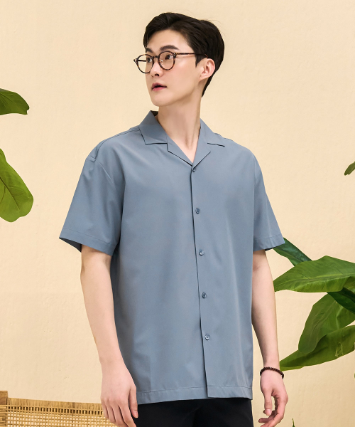 CHASECULT(チェイスカルト)の「男性ストレッチ半袖シャツ-ブルー(シャツ/ブラウス・メンズ・ダークブルー・100/95/105)」の3枚目の写真