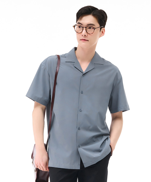 CHASECULT(チェイスカルト)の「男性ストレッチ半袖シャツ-ブルー(シャツ/ブラウス・メンズ・ダークブルー・100/95/105)」の4枚目の写真