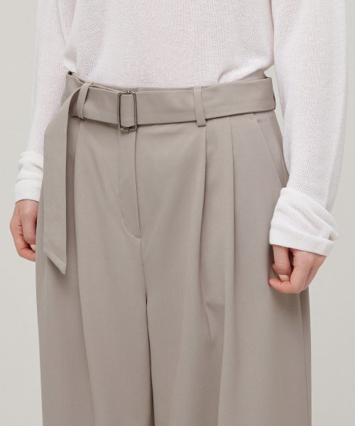 MUSINSA STANDARD WOMAN（ムシンサスタンダードウーマン）の「ウィメンズリアルワイドベルト付きスラックス[ライトベージュ]（スラックス・レディース・その他・30/31/24/29/25/26/27/28）」の10枚目の写真