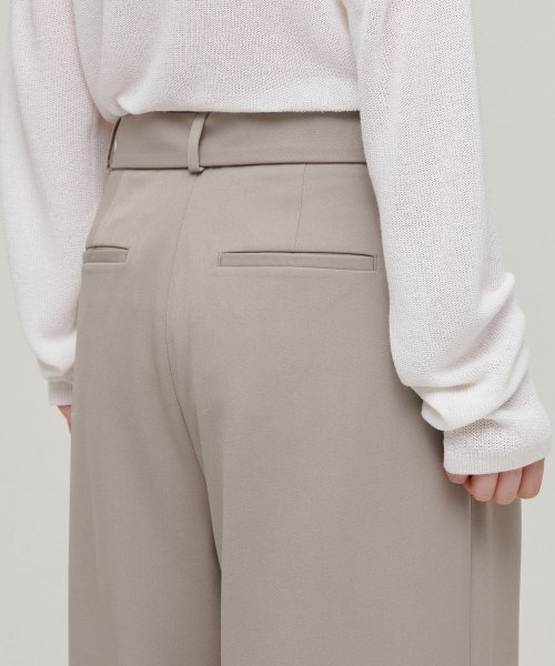 MUSINSA STANDARD WOMAN（ムシンサスタンダードウーマン）の「ウィメンズリアルワイドベルト付きスラックス[ライトベージュ]（スラックス・レディース・その他・30/31/24/29/25/26/27/28）」の5枚目の写真