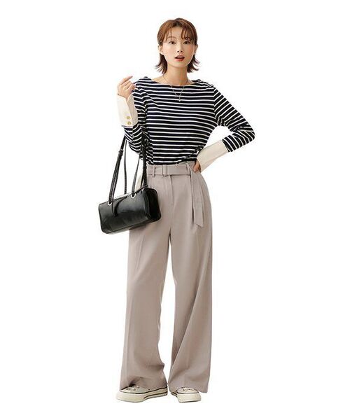 MUSINSA STANDARD WOMAN（ムシンサスタンダードウーマン）の「ウィメンズリアルワイドベルト付きスラックス[ライトベージュ]（スラックス・レディース・その他・30/31/24/29/25/26/27/28）」の7枚目の写真