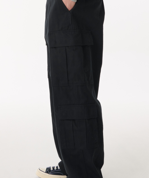 MUSINSA STANDARD（ムシンサスタンダード）の「コットンワイドマルチポケットカーゴパンツ[ブラック]（その他パンツ・メンズ・その他・40/38/33/26/27/28/29/42/36/34/32/30/31）」の5枚目の写真