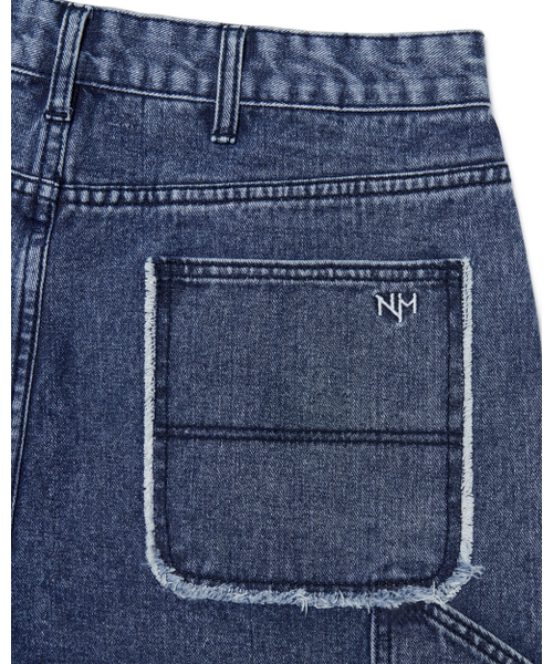NOMANUAL(NOMANUAL)の「RAW EDGE DOUBLE KNEE PANTS - WASHED BLUE(デニムパンツ・レディース・その他・SMALL/MEDIUM/LARGE/X-SMALL)」の6枚目の写真