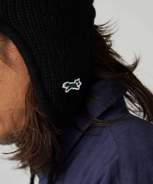 PENNEYS(ぺニーズ)の「PENNEYS/ペニーズ FOX EARFLAP BEANIE 刺繍ロゴ ローゲージ ニットキャップ(ニットキャップ/ビーニー・メンズ・パープル/ブラック/グレー・FREE)」の12枚目の写真