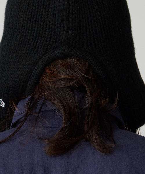 PENNEYS/ペニーズ FOX EARFLAP BEANIE 刺繍ロゴ ローゲージ ニット