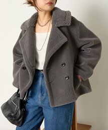 Jena espace merveilleux | ボアダブルジャケット(その他アウター)