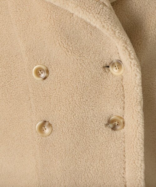 Jena espace merveilleux（ジェナ　エスパスメルヴェイユ）の「ボアダブルジャケット（その他アウター・レディース・ベージュ/チャコールグレー・FREE）」の9枚目の写真