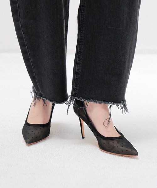 TSURU by Mariko Oikawa（ツルバイマリコオイカワ）の「TSURU by Mariko Oikawa / Alexa(オーガンジードットパンプス WW-2253880)（パンプス・レディース・ブラック・36/37）」の2枚目の写真