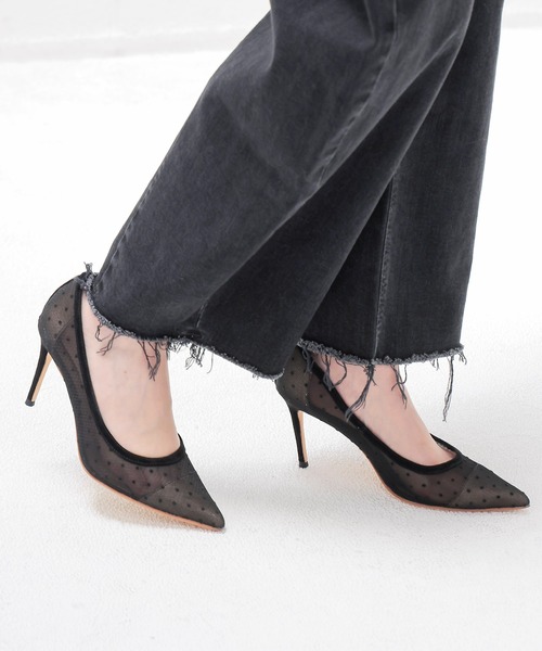 TSURU by Mariko Oikawa（ツルバイマリコオイカワ）の「TSURU by Mariko Oikawa / Alexa(オーガンジードットパンプス WW-2253880)（パンプス・レディース・ブラック・36/37）」の3枚目の写真