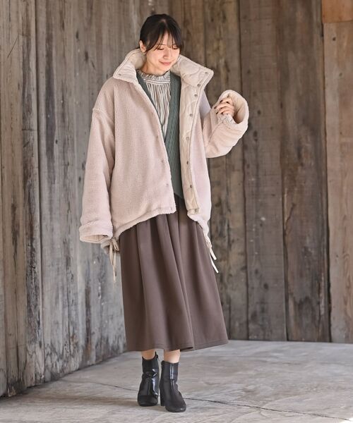 rps（アールピーエス）の「ボア×キルティングリバーシブルジャケット