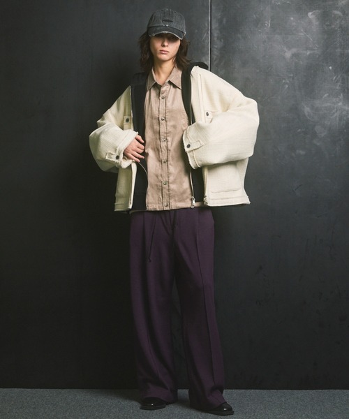 MAISON SPECIAL(メゾンスペシャル)の「《UNISEX》【ONE-MILE WEAR】Prime-Over Zip Hoodie/ワンマイルウェアプライムオーバージップパーカー【MAISON SPECIAL/メゾンスペシャル】■セットアップ対応■(パーカー・メンズ・ブラック/オフホワイト/グレー/チャコールグレー・2/1/0)」の6枚目の写真