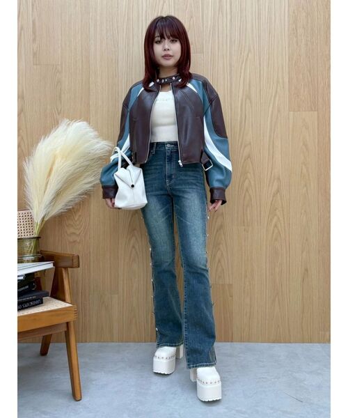 EVRIS（エヴリス）の「エンブレムボストンBAG（ボストンバッグ・レディース・ブラック/ブラウン/ホワイト・FREE）」の14枚目の写真