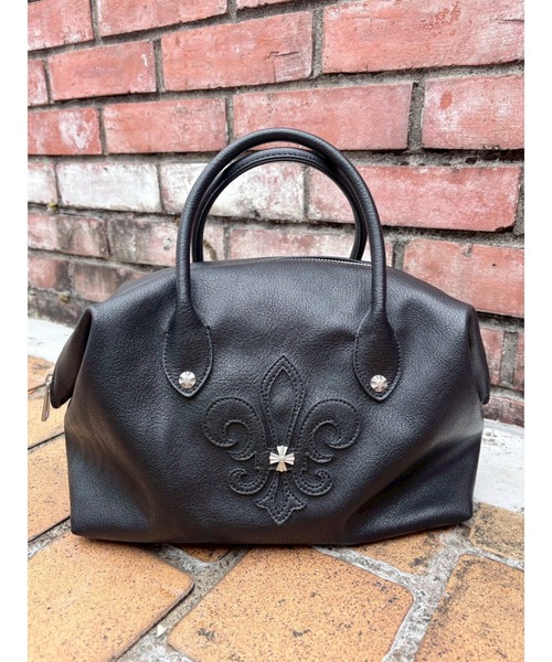 EVRIS（エヴリス）の「エンブレムボストンBAG（ボストンバッグ・レディース・ブラック/ブラウン/ホワイト・FREE）」の2枚目の写真