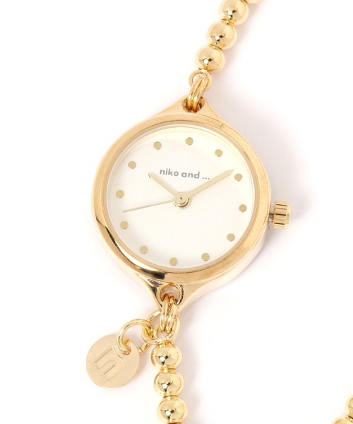 niko and...（ニコアンド）の「チェーンブレスレットウォッチ（アナログ腕時計・レディース・イエロー/グレー・0）」の3枚目の写真