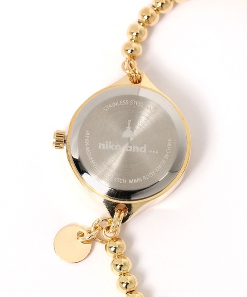 niko and...（ニコアンド）の「チェーンブレスレットウォッチ（アナログ腕時計・レディース・イエロー/グレー・0）」の5枚目の写真