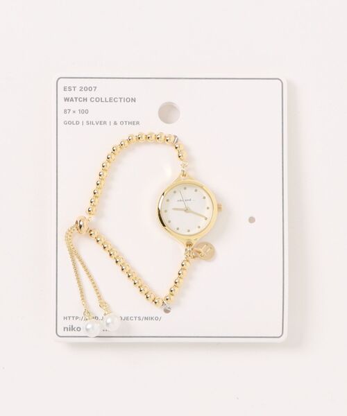 niko and...（ニコアンド）の「チェーンブレスレットウォッチ（アナログ腕時計・レディース・イエロー/グレー・0）」の10枚目の写真