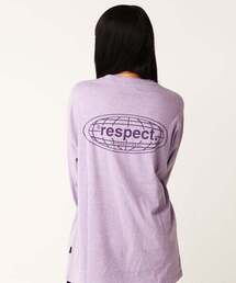 RESPECT（リスペクト）の「インターナショナルバックロゴリスペクトロングスリーブ（薄紫）（Tシャツ/カットソー）」