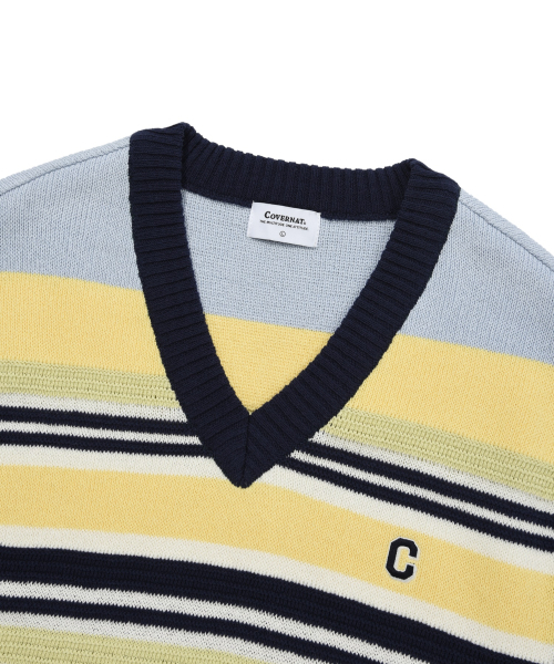 COVERNAT(カバーナット)の「マルチストライプニットベストイエロー(ベスト・レディース・その他・SMALL/X-LARGE/LARGE/MEDIUM)」の3枚目の写真