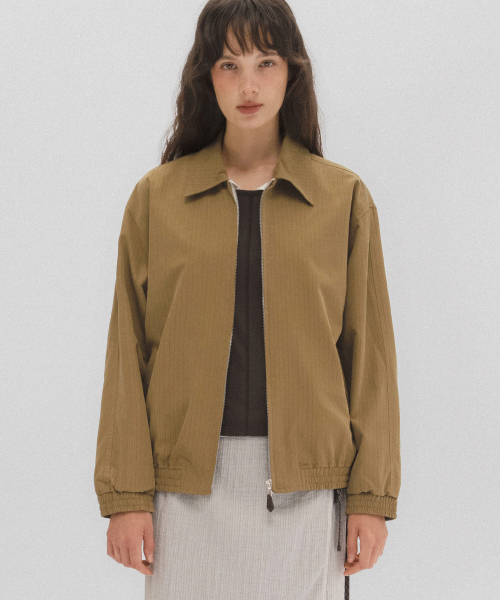 ANDNEEDS(アンドニーズ)の「Lagom stripe blouson (olive)(ブルゾン・レディース・その他・FREE)」の4枚目の写真