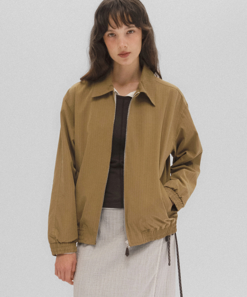 ANDNEEDS(アンドニーズ)の「Lagom stripe blouson (olive)(ブルゾン・レディース・その他・FREE)」の3枚目の写真