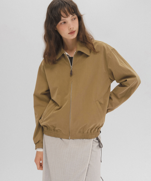 ANDNEEDS(アンドニーズ)の「Lagom stripe blouson (olive)(ブルゾン・レディース・その他・FREE)」の2枚目の写真