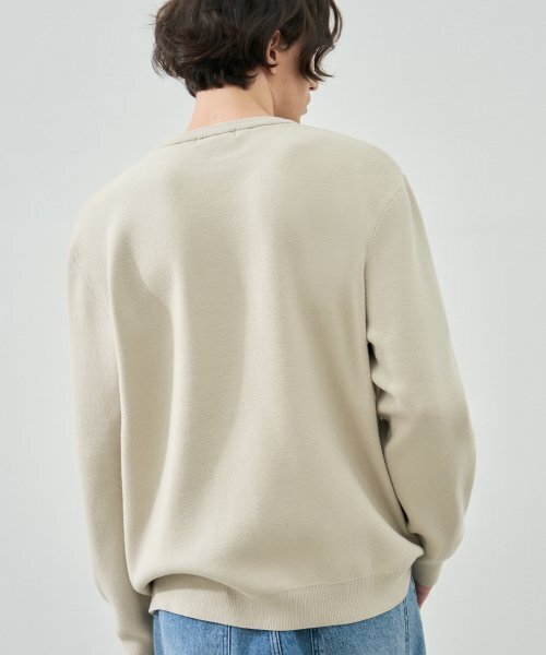 DRAW FIT（ドローフィット）の「ソフトエッセンシャルラウンドニット [サンドベージュ]（ニット/セーター・メンズ・その他・LARGE/MEDIUM/X-LARGE）」の2枚目の写真