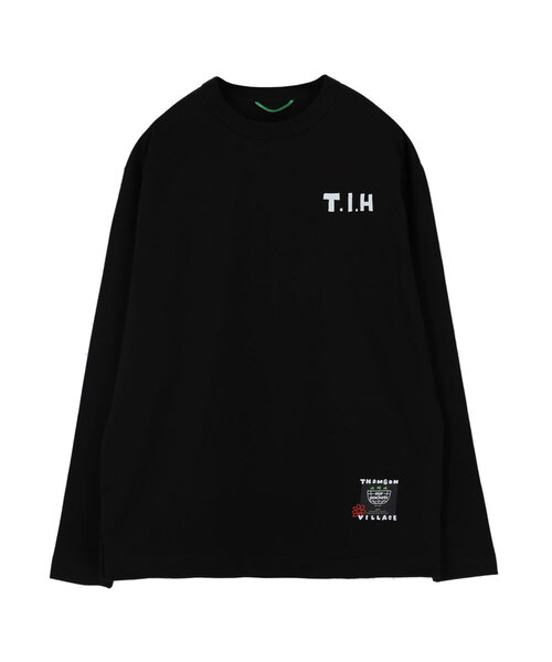 OURPOCKETS(アワーポケッツ)の「トンプソンビレッジ 地球星エイリアン ラウンドTシャツ (ブラック)(Tシャツ/カットソー・レディース・ブラック・MEDIUM/X-LARGE)」の1枚目の写真