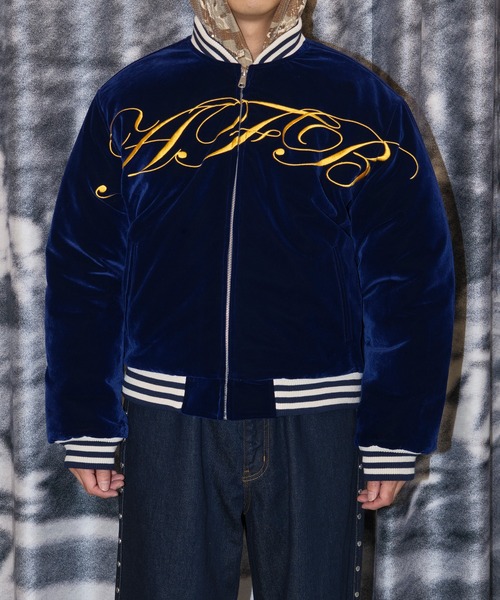 AFB（エーエフビー）の「SIGNATURE BOMBER JACKET（ブルゾン・メンズ・ブラック/ブルー・L/M）」の20枚目の写真
